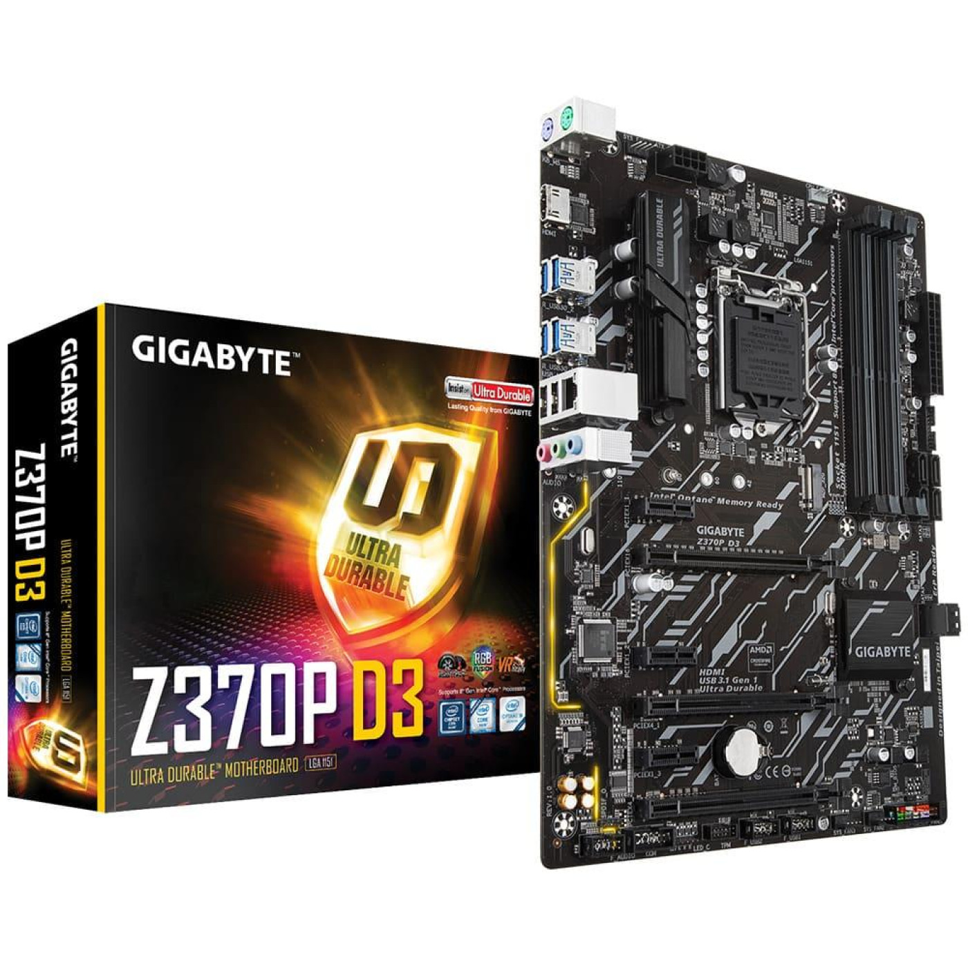 Материнська плата Gigabyte Z370P D3 (Z370P D3) (Socket 1151 v2, Intel Z370, ATX) Б/в,U1