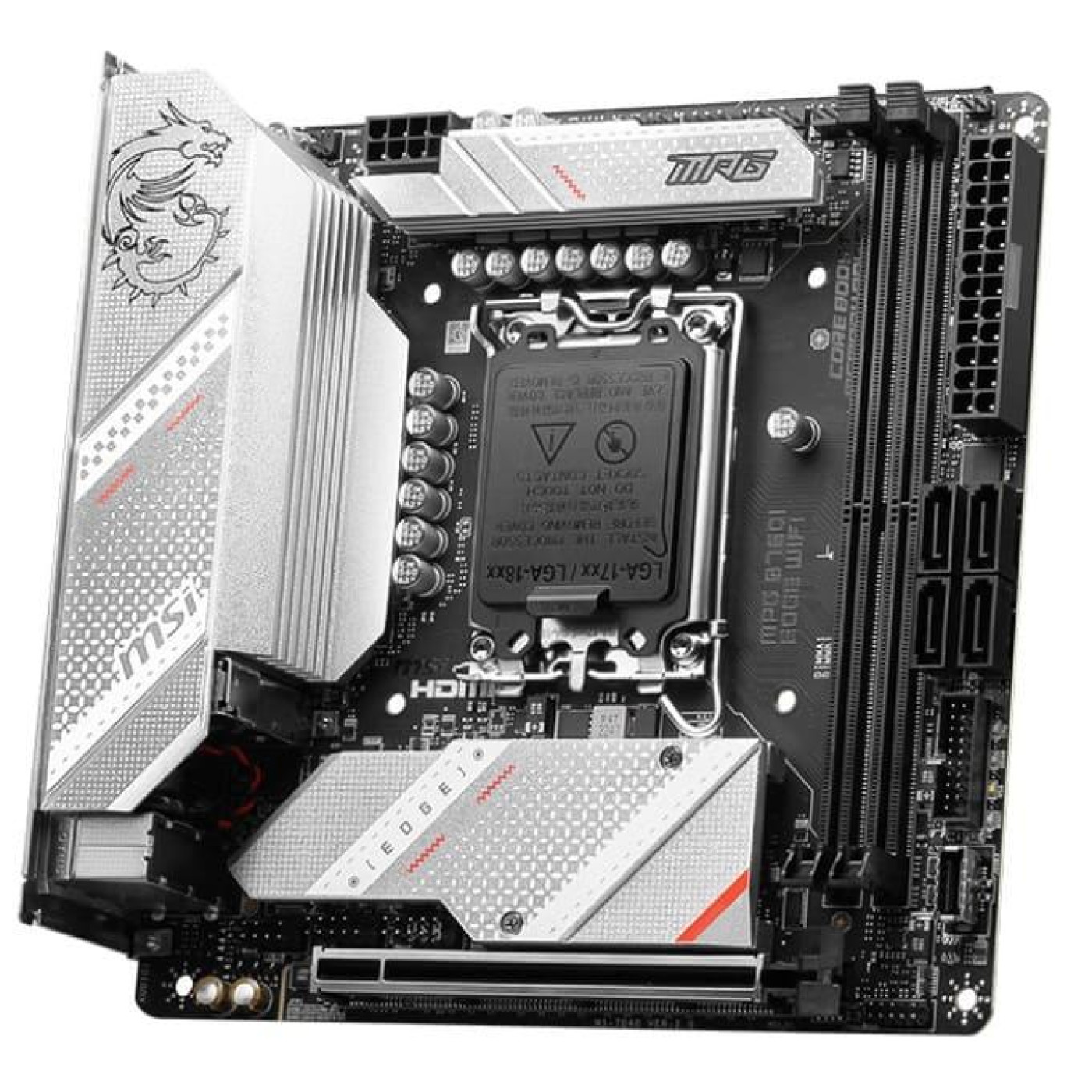 Материнська плата MSI MPG B760I EDGE WIFI (MPG B760I EDGE WIFI) (Socket 1700, Intel B760, Mini-ITX) Б/в