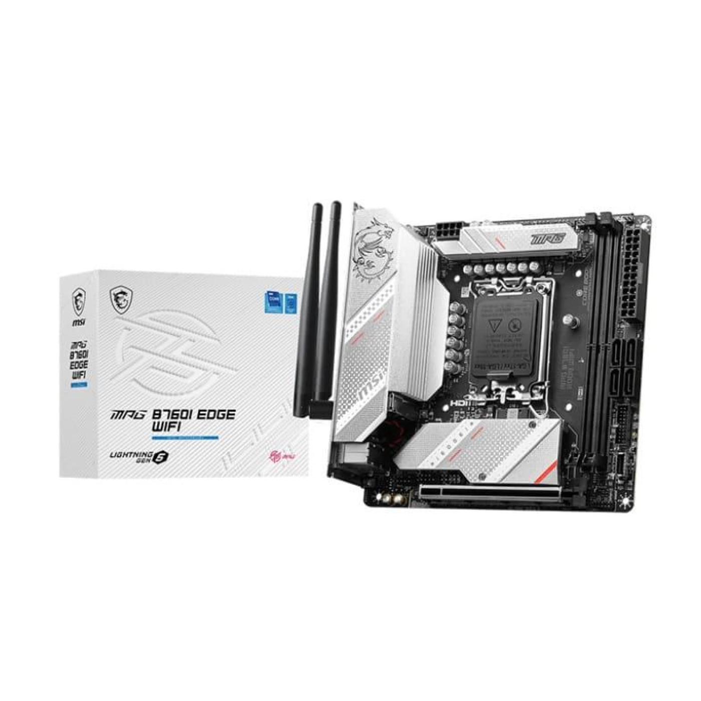 Материнська плата MSI MPG B760I EDGE WIFI (MPG B760I EDGE WIFI) (Socket 1700, Intel B760, Mini-ITX) Б/в