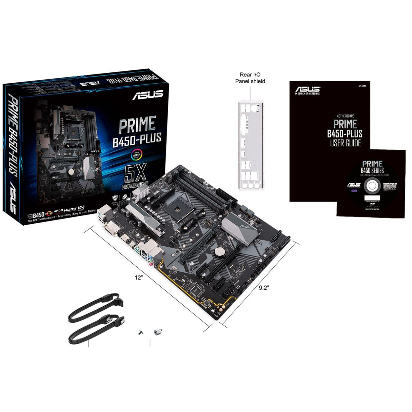 Материнська плата ASUS PRIME B450-Plus (PRIME B450-PLUS) (Socket AM4, AMD B450, ATX)