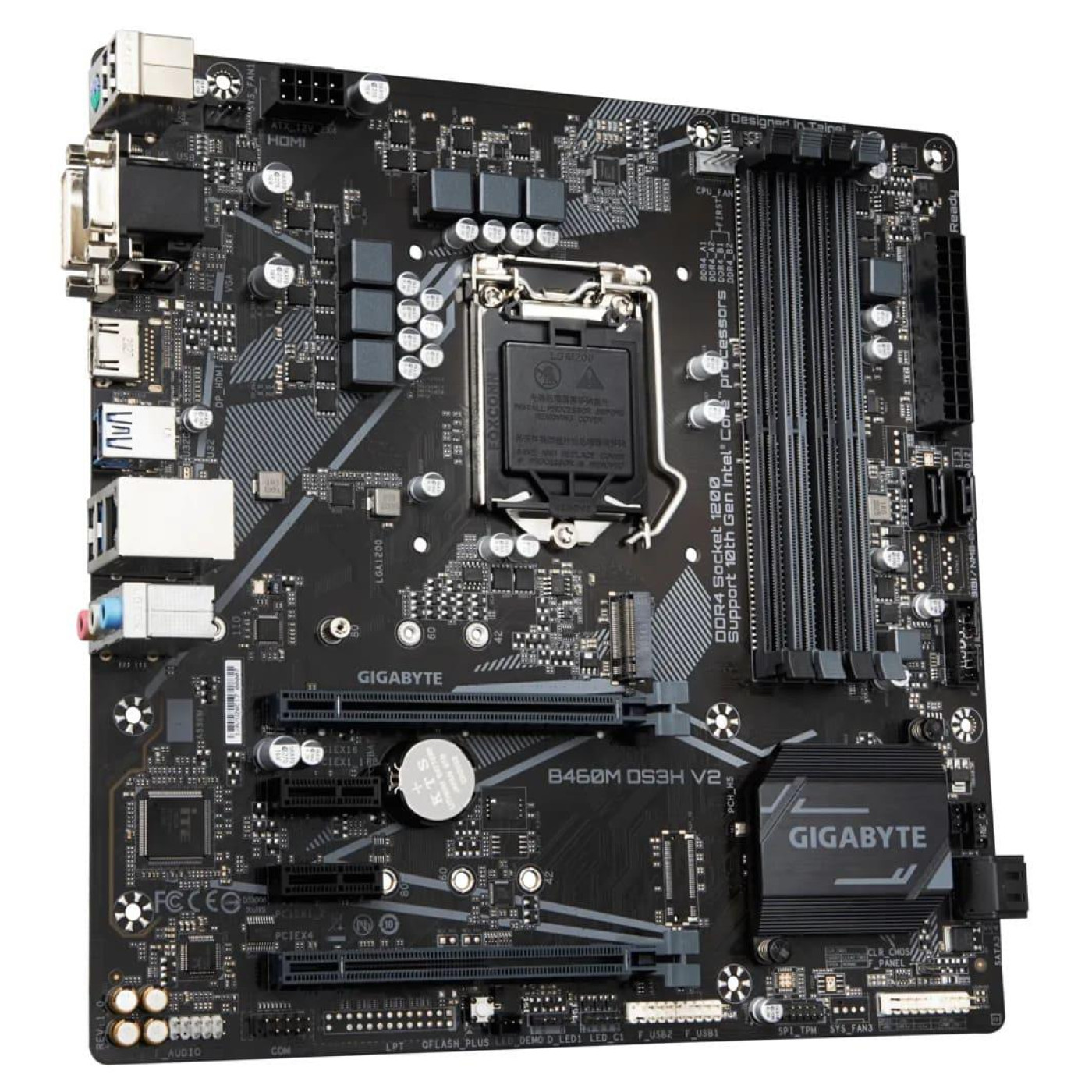 Материнская плата Gigabyte B460M DS3H V2 (B460M DS3H V2) (Socket 1200, Intel B460, Micro-ATX) Б/у