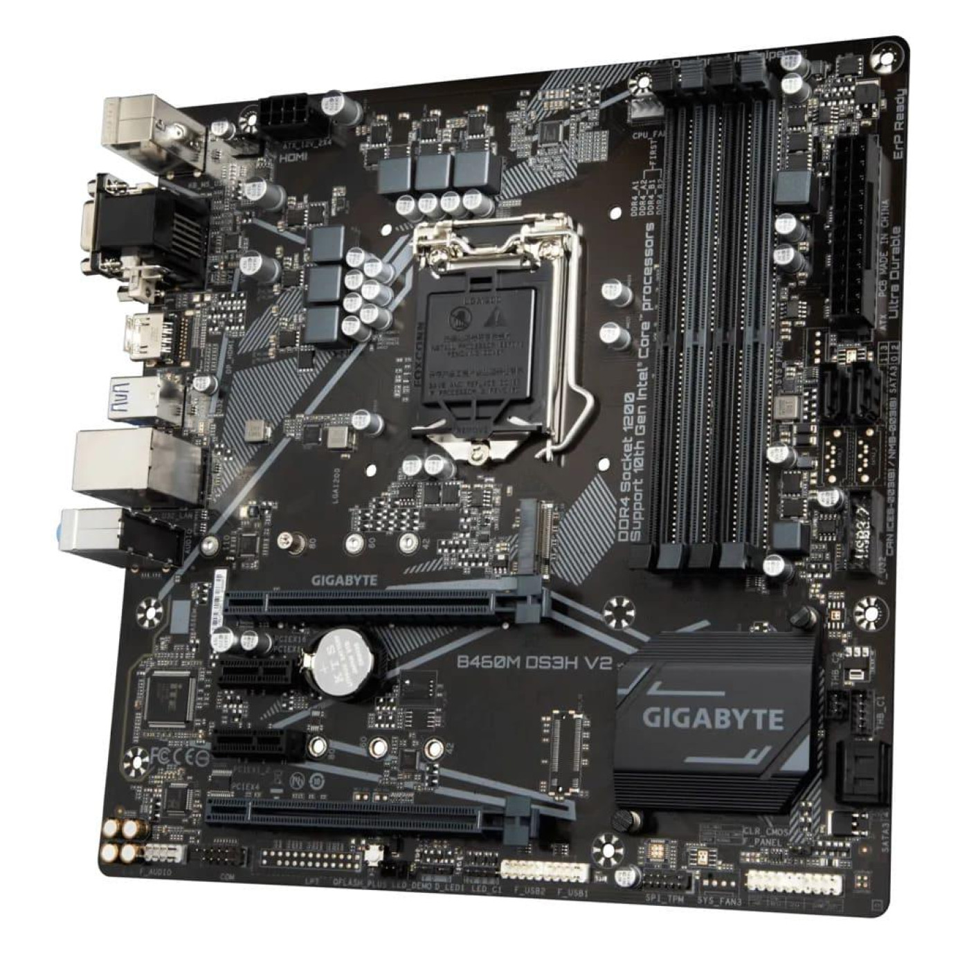 Материнская плата Gigabyte B460M DS3H V2 (B460M DS3H V2) (Socket 1200, Intel B460, Micro-ATX) Б/у