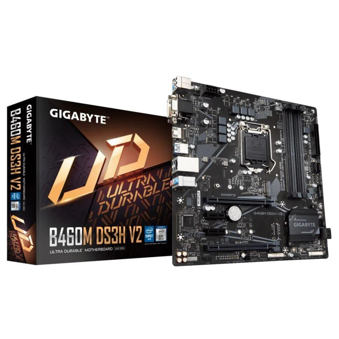 Материнская плата Gigabyte B460M DS3H V2 (B460M DS3H V2) (Socket 1200, Intel B460, Micro-ATX) Б/у