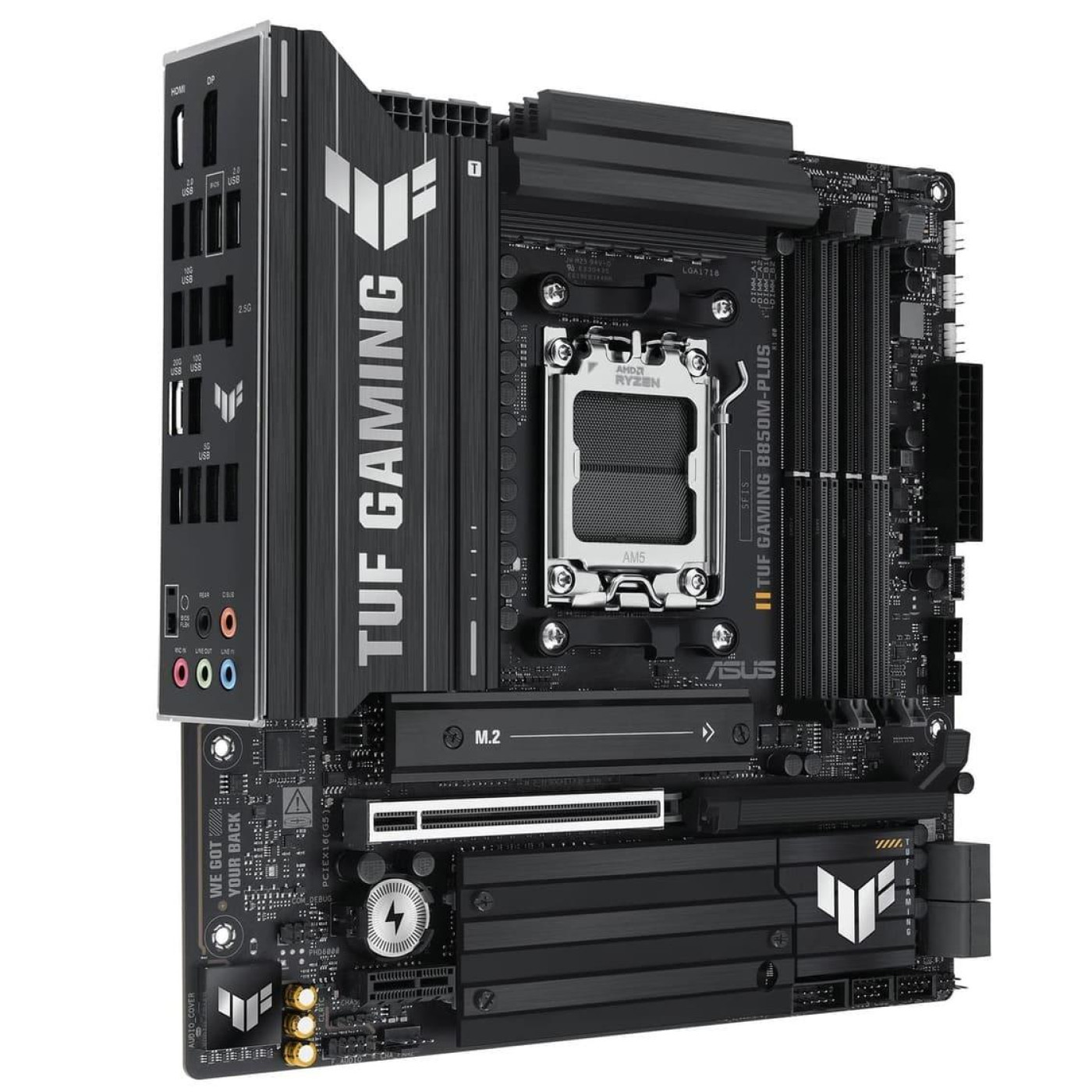 Материнская плата ASUS TUF GAMING B850M-PLUS (TUF GAMING B850M-PLUS) (Socket AM5, AMD B850, Micro-ATX)