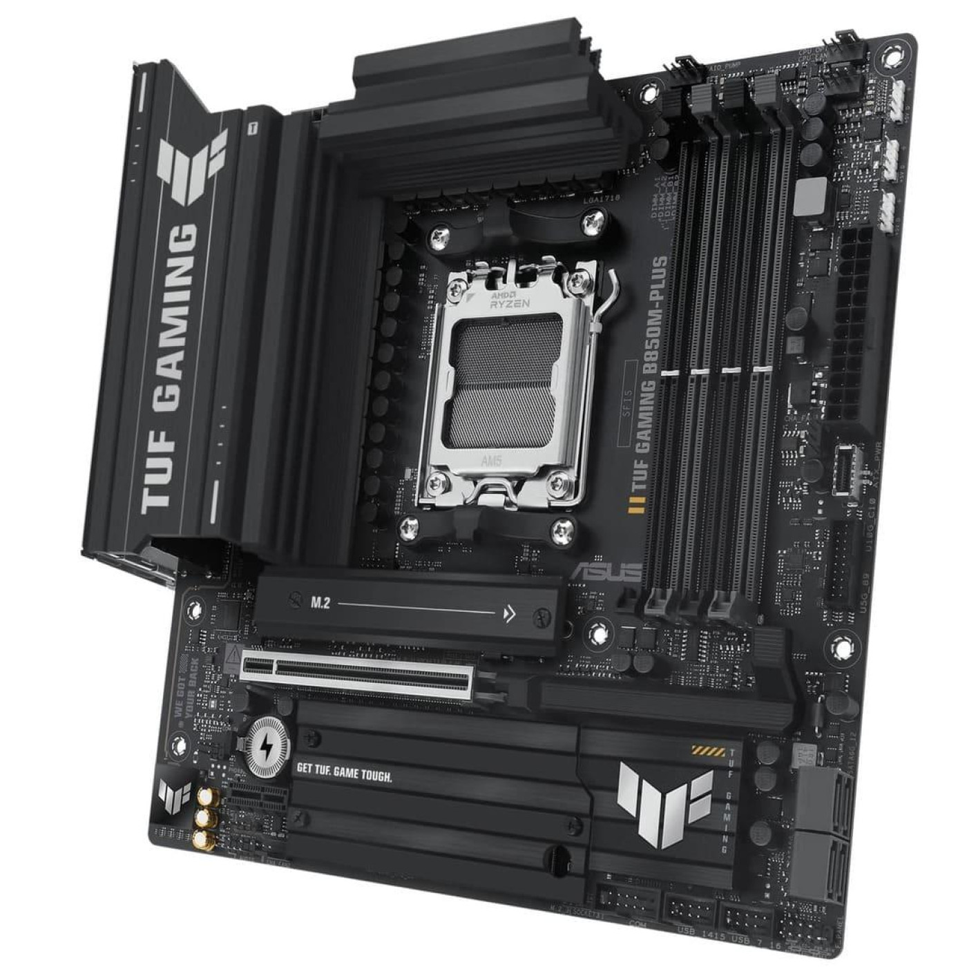 Материнская плата ASUS TUF GAMING B850M-PLUS (TUF GAMING B850M-PLUS) (Socket AM5, AMD B850, Micro-ATX)