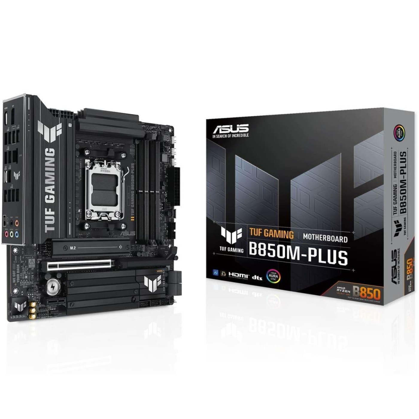 Материнская плата ASUS TUF GAMING B850M-PLUS (TUF GAMING B850M-PLUS) (Socket AM5, AMD B850, Micro-ATX)