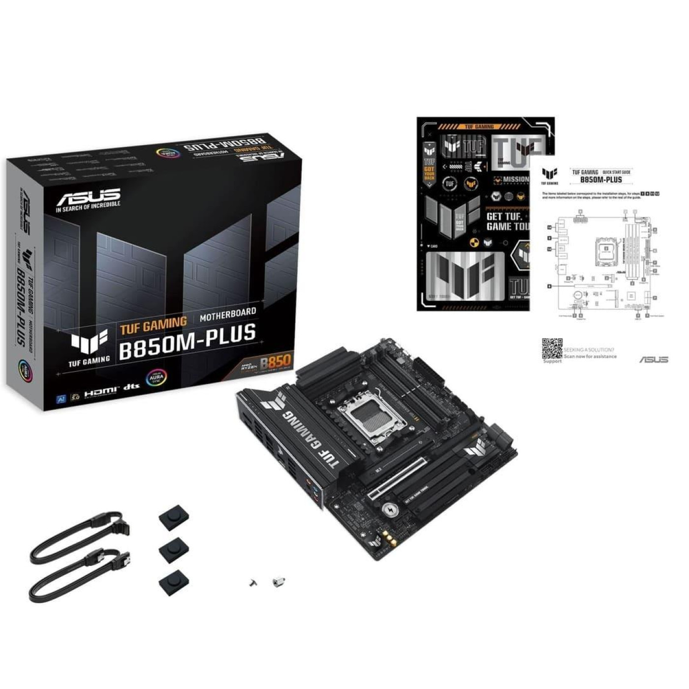 Материнская плата ASUS TUF GAMING B850M-PLUS (TUF GAMING B850M-PLUS) (Socket AM5, AMD B850, Micro-ATX)