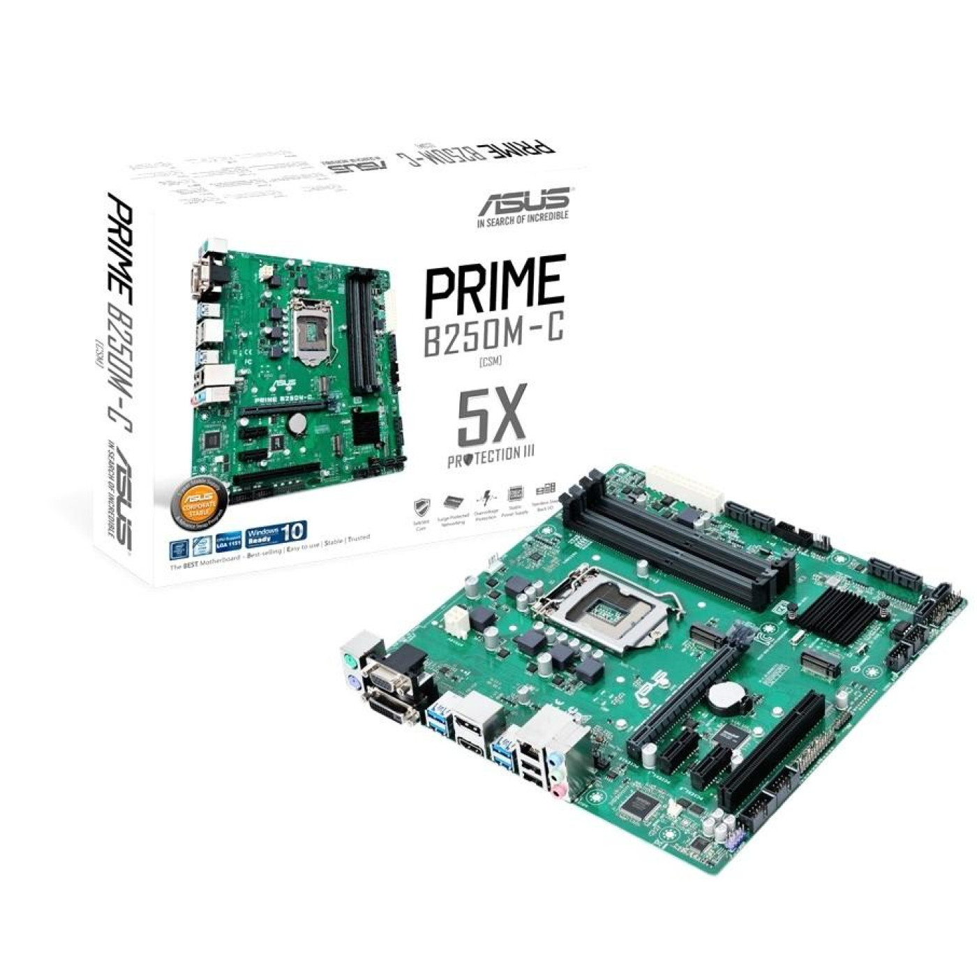 Материнская плата ASUS Prime B250M-C (Prime B250M-C) (Socket 1151, Intel B250, Micro-ATX) Б/у