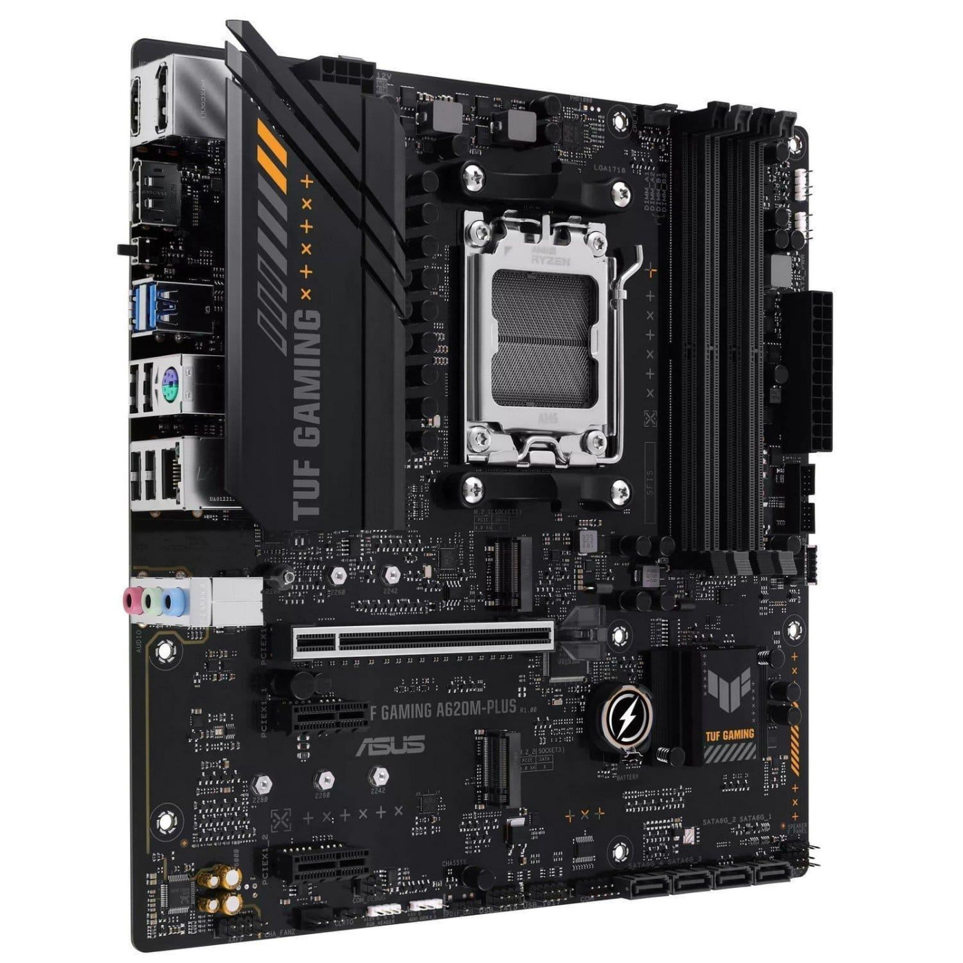 Материнська плата ASUS TUF GAMING A620M-PLUS (TUF GAMING A620M-PLUS) (Socket AM5, AMD A620, Micro-ATX)