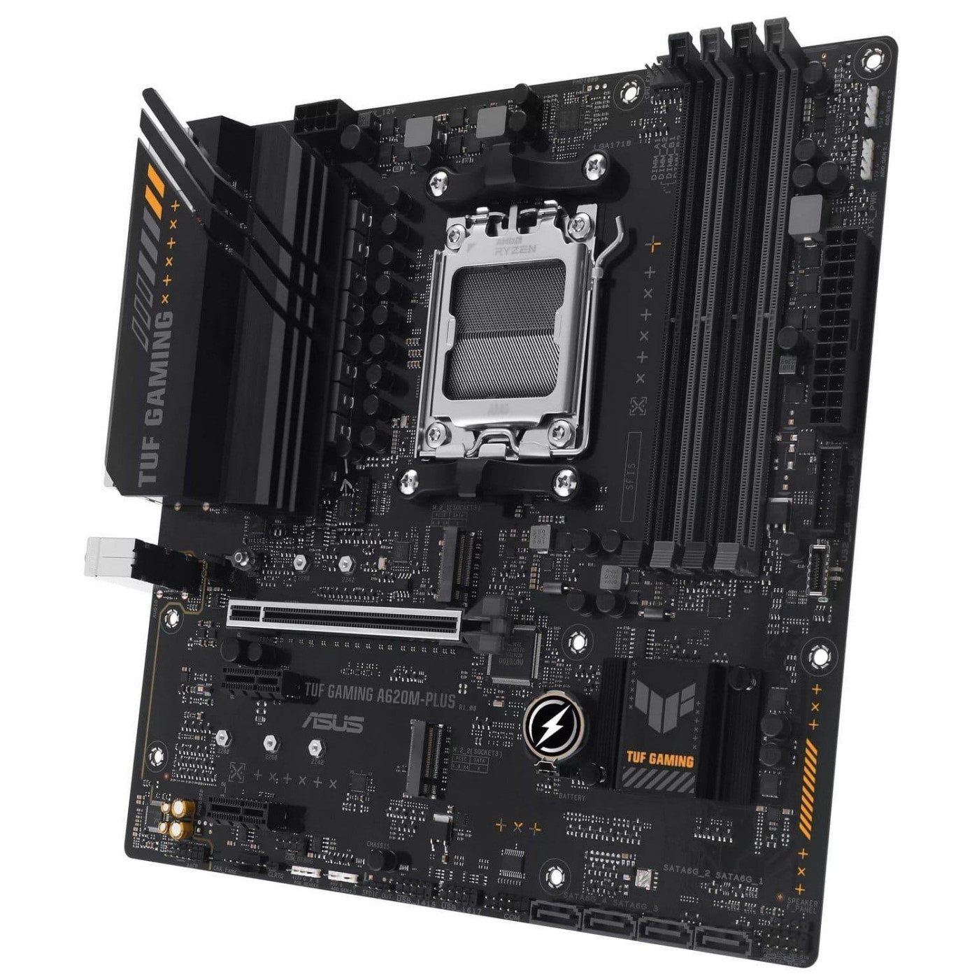 Материнська плата ASUS TUF GAMING A620M-PLUS (TUF GAMING A620M-PLUS) (Socket AM5, AMD A620, Micro-ATX)