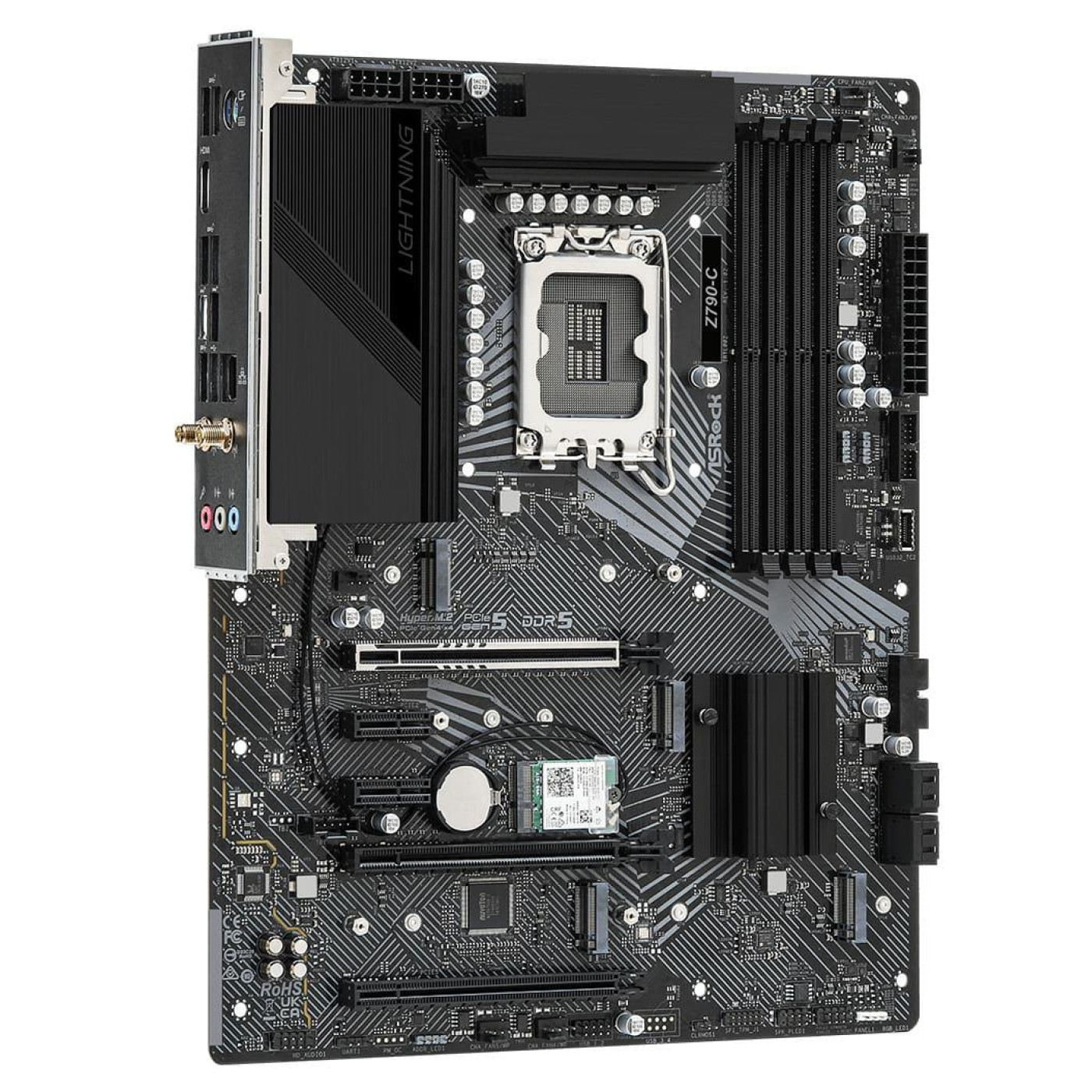 Материнська плата ASRock Z790-C Wi-Fi (90-MXBK70-A0UAYZ) (Socket 1700, Intel Z790, ATX) Б/в