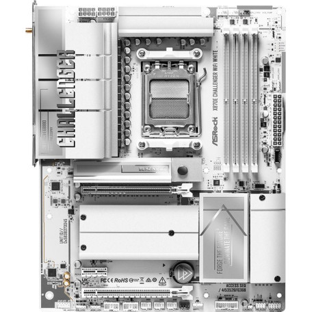 Материнська плата ASRock X870E CHALLENGER WIFI WHITE (X870E CHALLENGER WIFI WHITE) (Socket AM5, AMD X870E, ATX)
