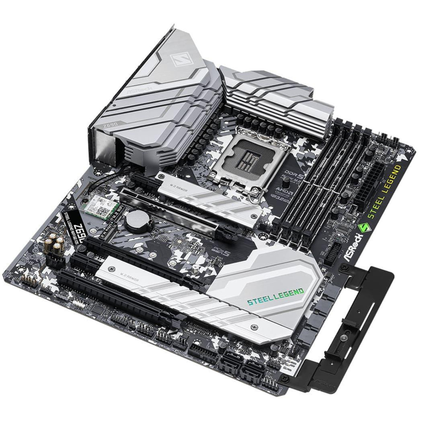 Материнская плата AsRock Z690 Steel Legend WiFi 6E/D5 Z690 Steel Legend WiFi 6E/D5) (Socket 1700, Intel Z690, ATX) Б/у