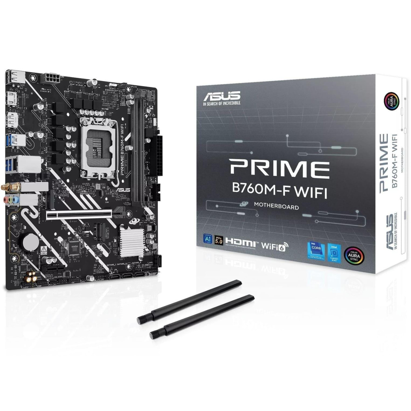Материнська плата ASUS PRIME B760M-F WIFI (PRIME B760M-F WIFI) (Socket 1700, Intel B760, Micro-ATX)