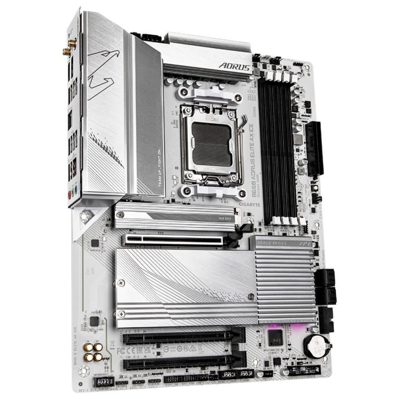 Материнська плата GIGABYTE B650 AORUS ELITE AX ICE (B650 AORUS ELITE AX ICE) (Socket AM5, AMD B650, ATX)