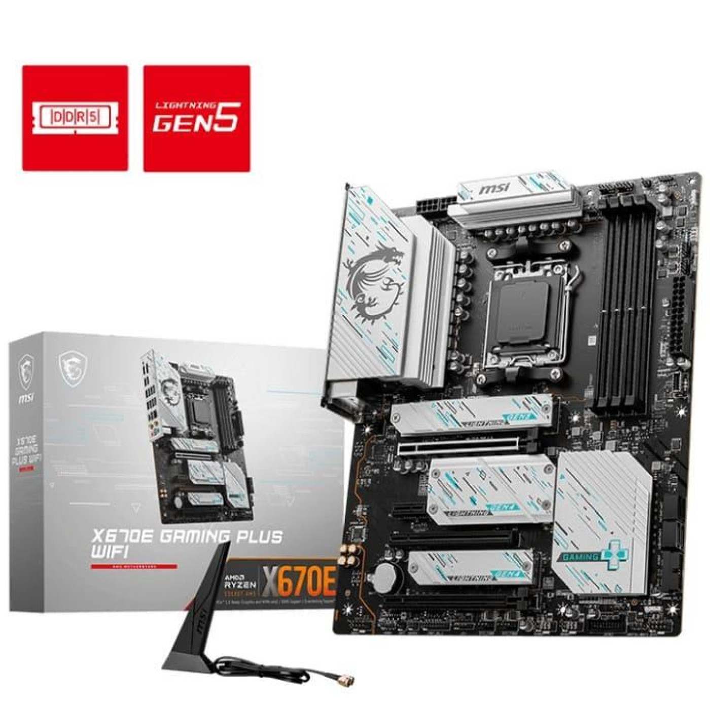 Материнская плата MSI X670E GAMING PLUS WIFI (X670E GAMING PLUS WIFI) (Socket AM5, AMD X670, ATX) Б/у