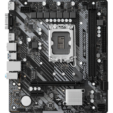 Материнська плата AsRock H610M-HDV/M.2 R2.0 (H610M-HDV/M.2 R2.0) (Socket 1700, Intel H610, Micro-ATX)