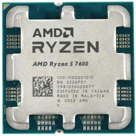 Процессор AMD Ryzen 5 7600 (100-000001015) (Socket AM5, 12T, 5.1 ГГц, Tray) Б/у