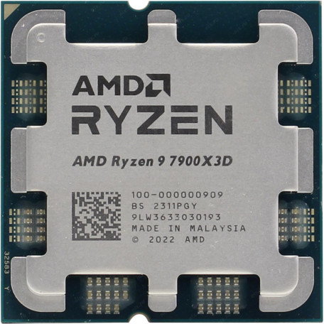Процесор AMD Ryzen 9 7900X3D (100-000000909) (Socket AM5, 24T, 5.6 ГГц, Tray)