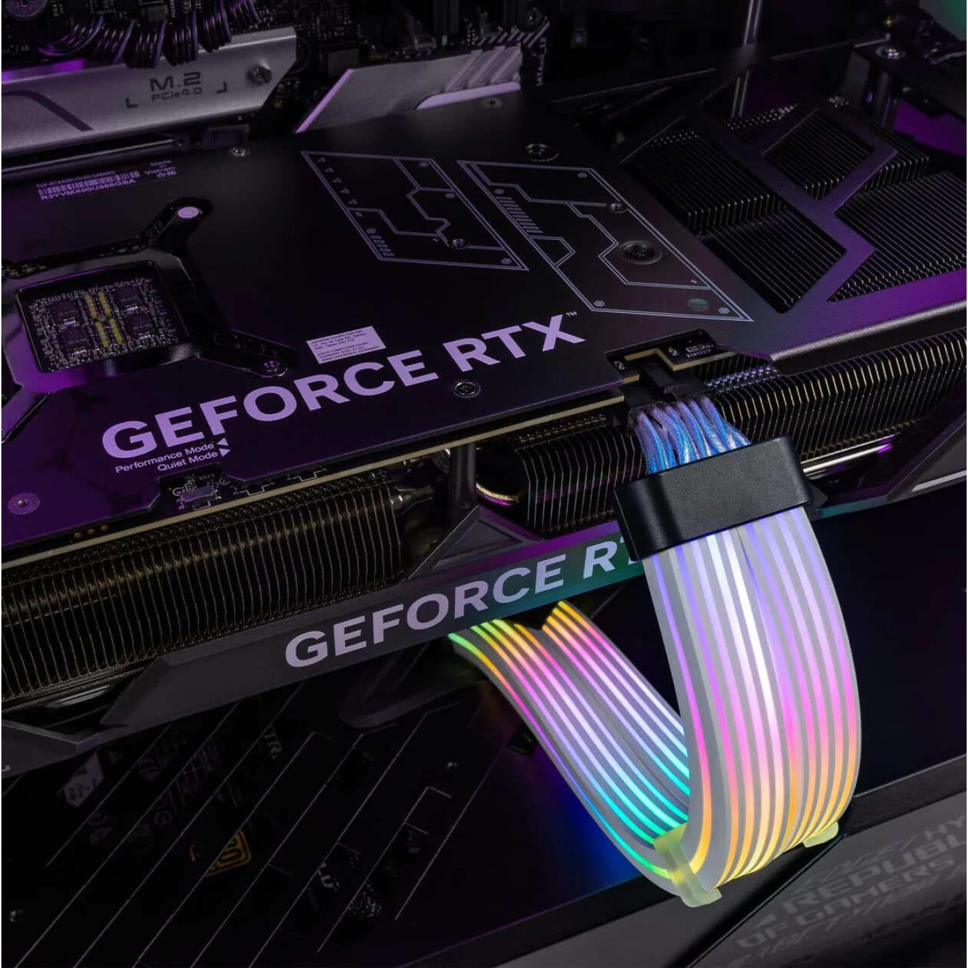 Кабель для ПК Qube RGB 12+4Pin to 2*8Pin VGA, White