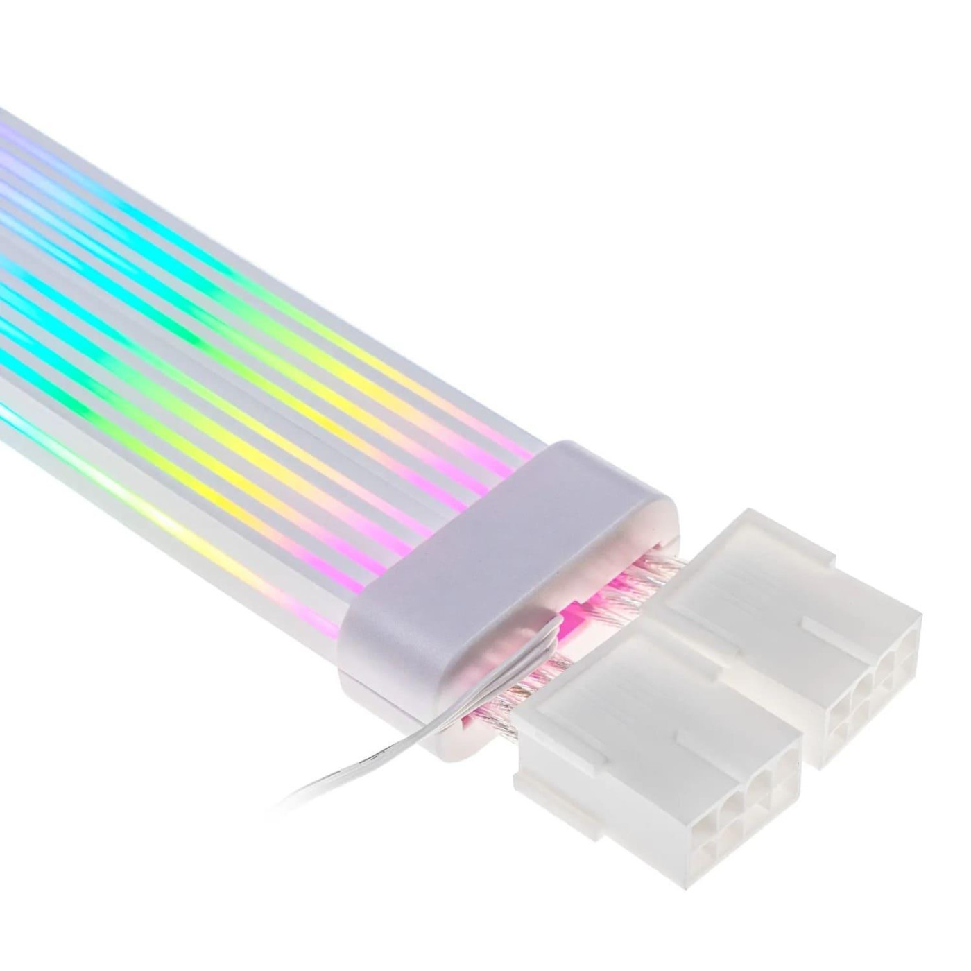 Кабель для ПК Qube RGB 12+4Pin to 2*8Pin VGA, White