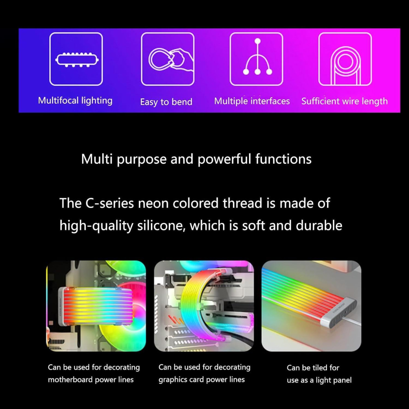 Неонова трубка Coolmoon C260EX white