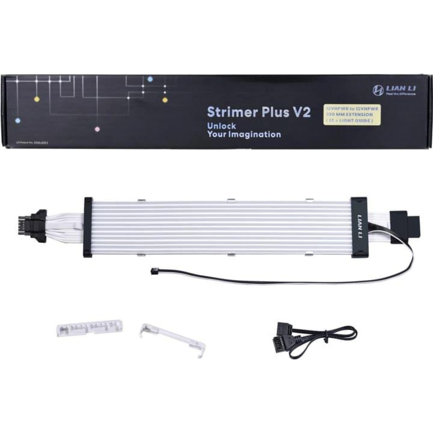 Кабель для ПК Lian Li Strimer PLUS V2(12+4pin to 12+4pin, Light Guide #12), VGA Extension cable U1