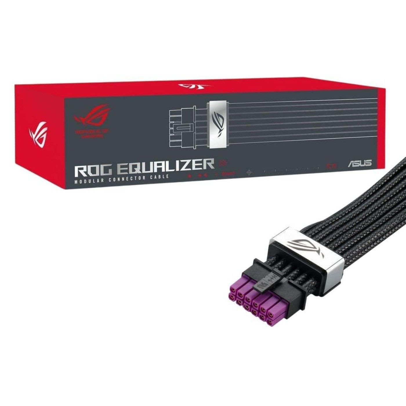 Кабель для відеокарти Asus ROG Equalizer 12V-2x6 ATX 3.1 PCIe 5.1 Black (90YE00BN-B0QA00)