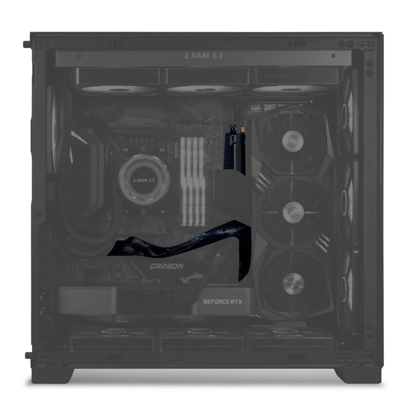 Рейзер кабель для ПК LIAN LI 600mm PCIe 4.0 RISER CABLE, Black