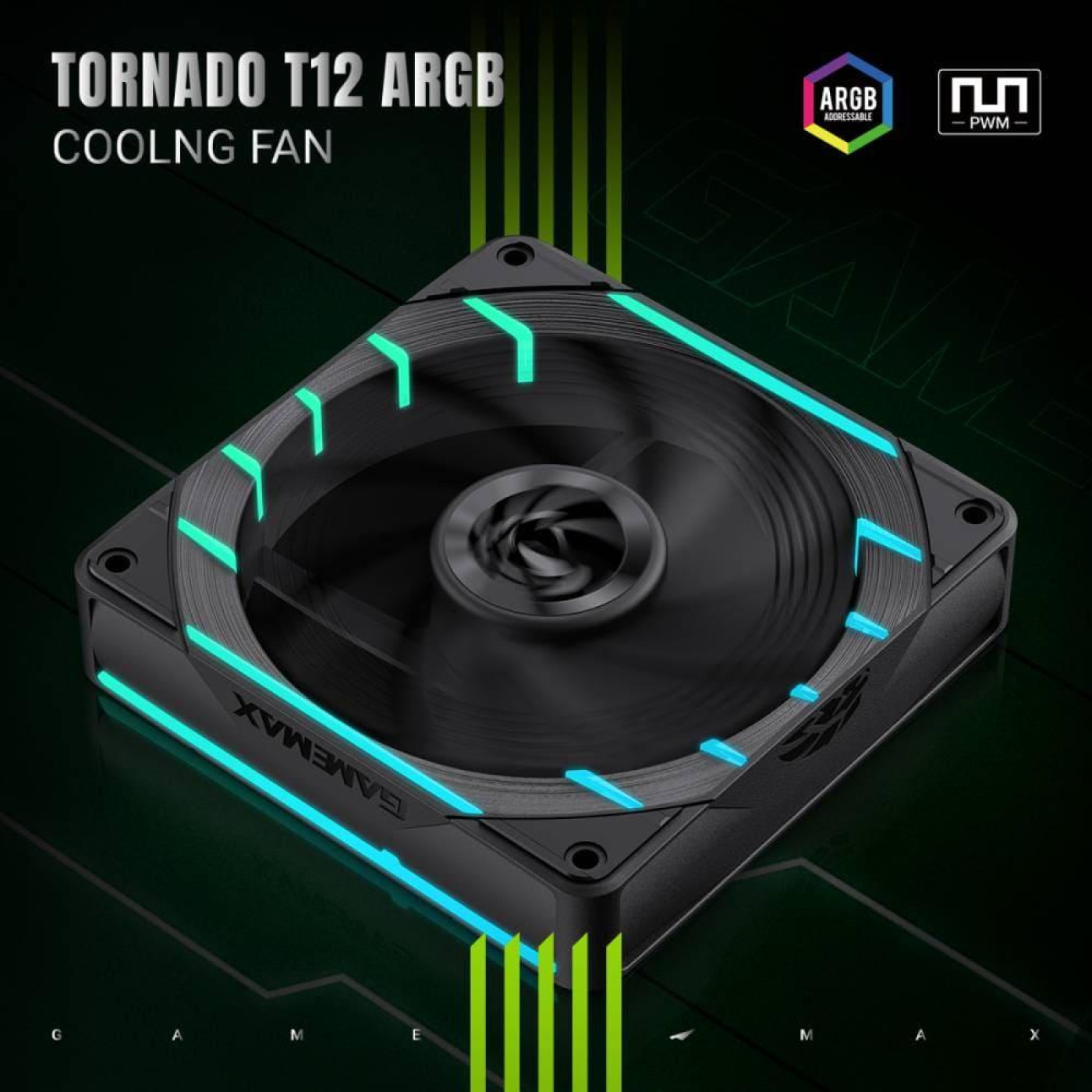 Вентилятор GameMax 120мм TORNADO T12 ARGB-B (Tornado T12 ARGB)