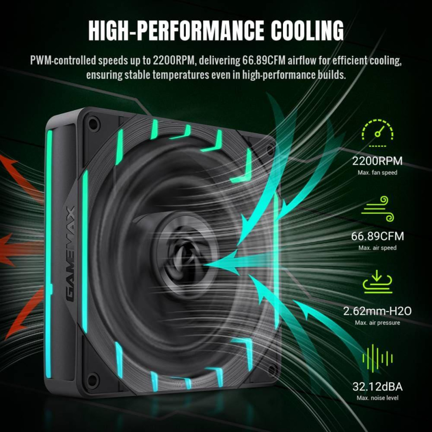 Вентилятор GameMax 120мм TORNADO T12 ARGB-B (Tornado T12 ARGB)