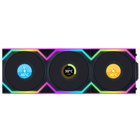 Вентилятор Lian Li Uni Fan SL Wireless LCD 120-3 Black (G99.12SLLCD1W3B.00)