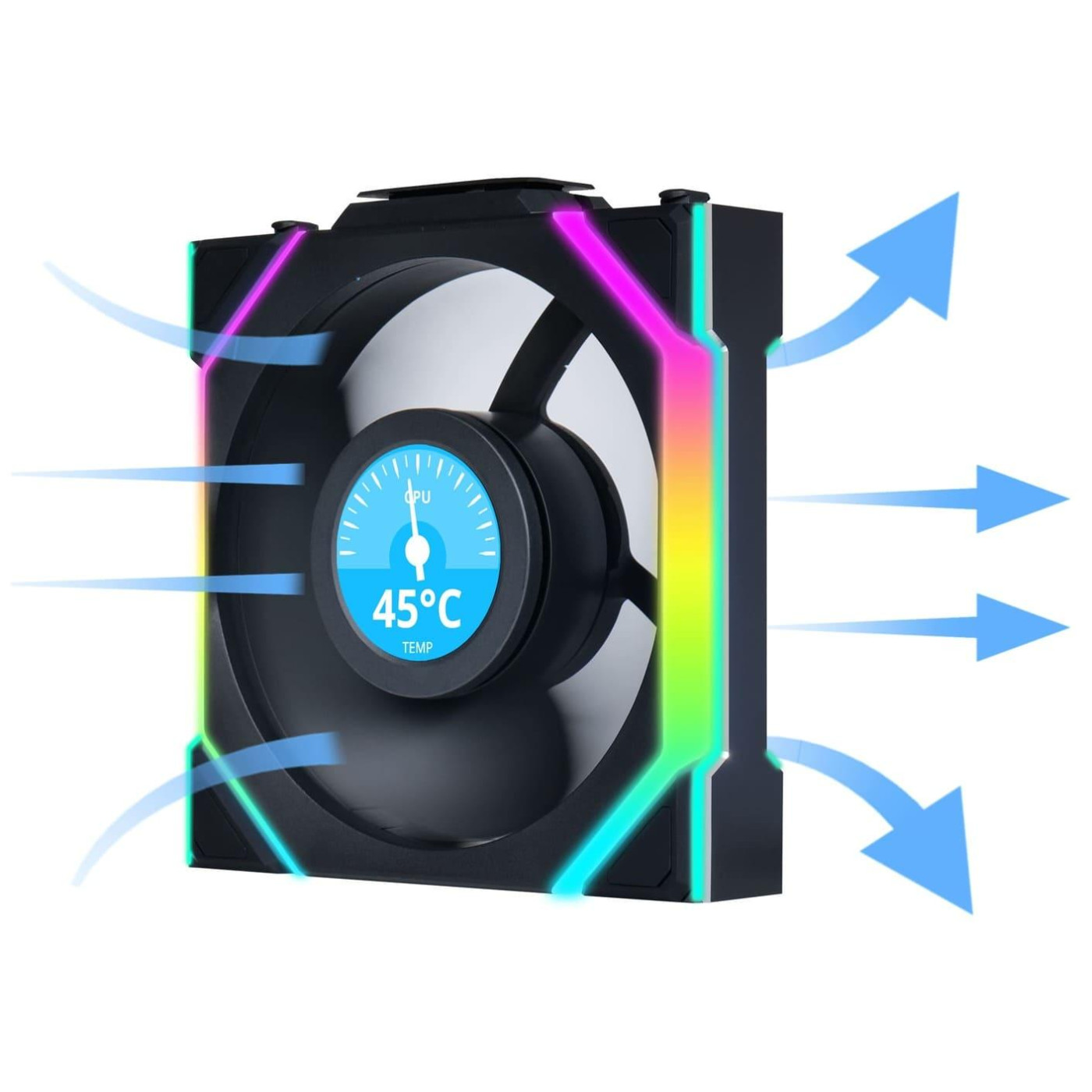 Вентилятор Lian Li Uni Fan SL Wireless LCD 120-3 Black (G99.12SLLCD1W3B.00)