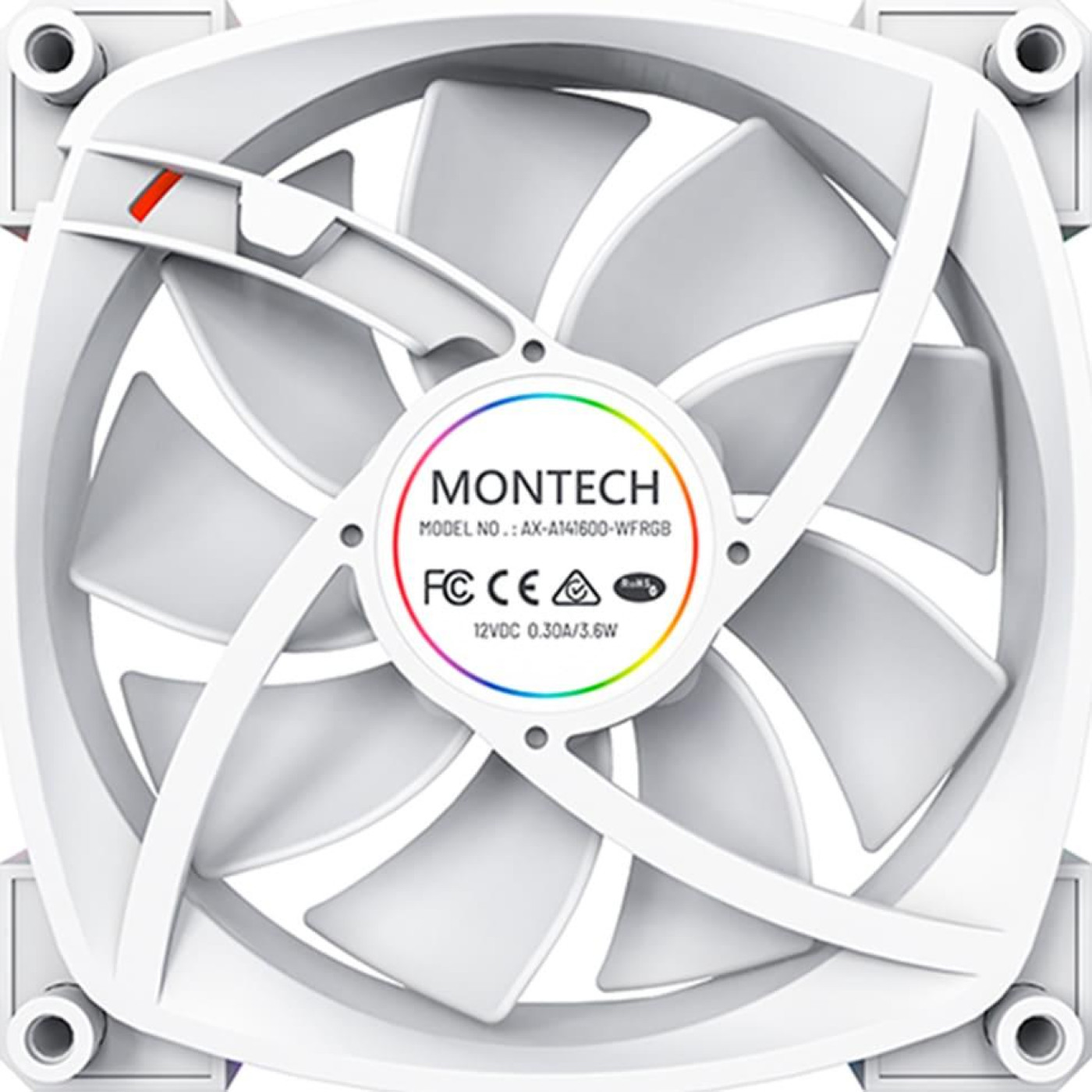 Вентилятор MONTECH 140MM AX140 PWM WHITE (AX140 PWM WHITE)