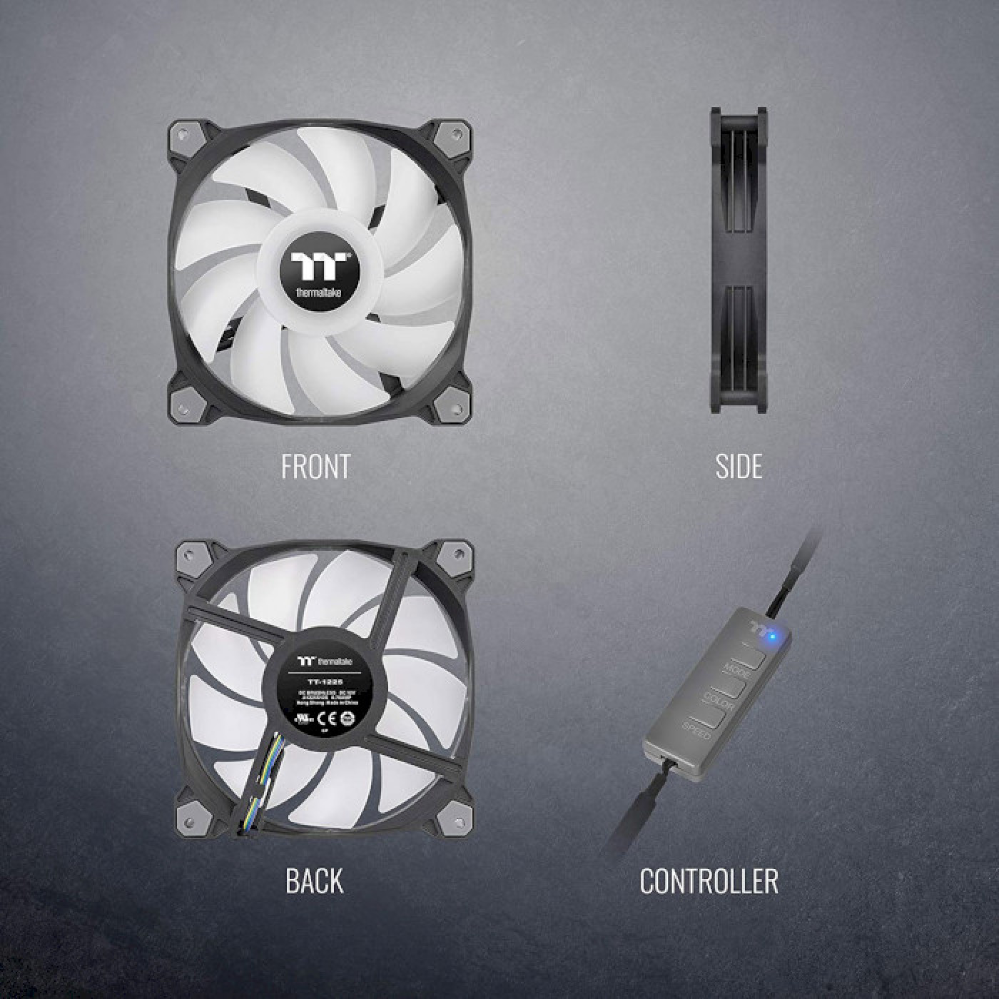 Вентилятор Thermaltake Pure Duo 14 ARGB Sync Radiator Fan 2-Fan Pack Black (CL-F116-PL14SW-A)