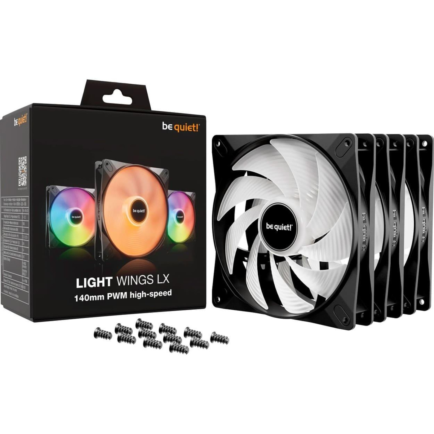 Комплект вентиляторів Be quiet! LIGHT WINGS LX 140mm PWM high-speed 3 шт (BL130)