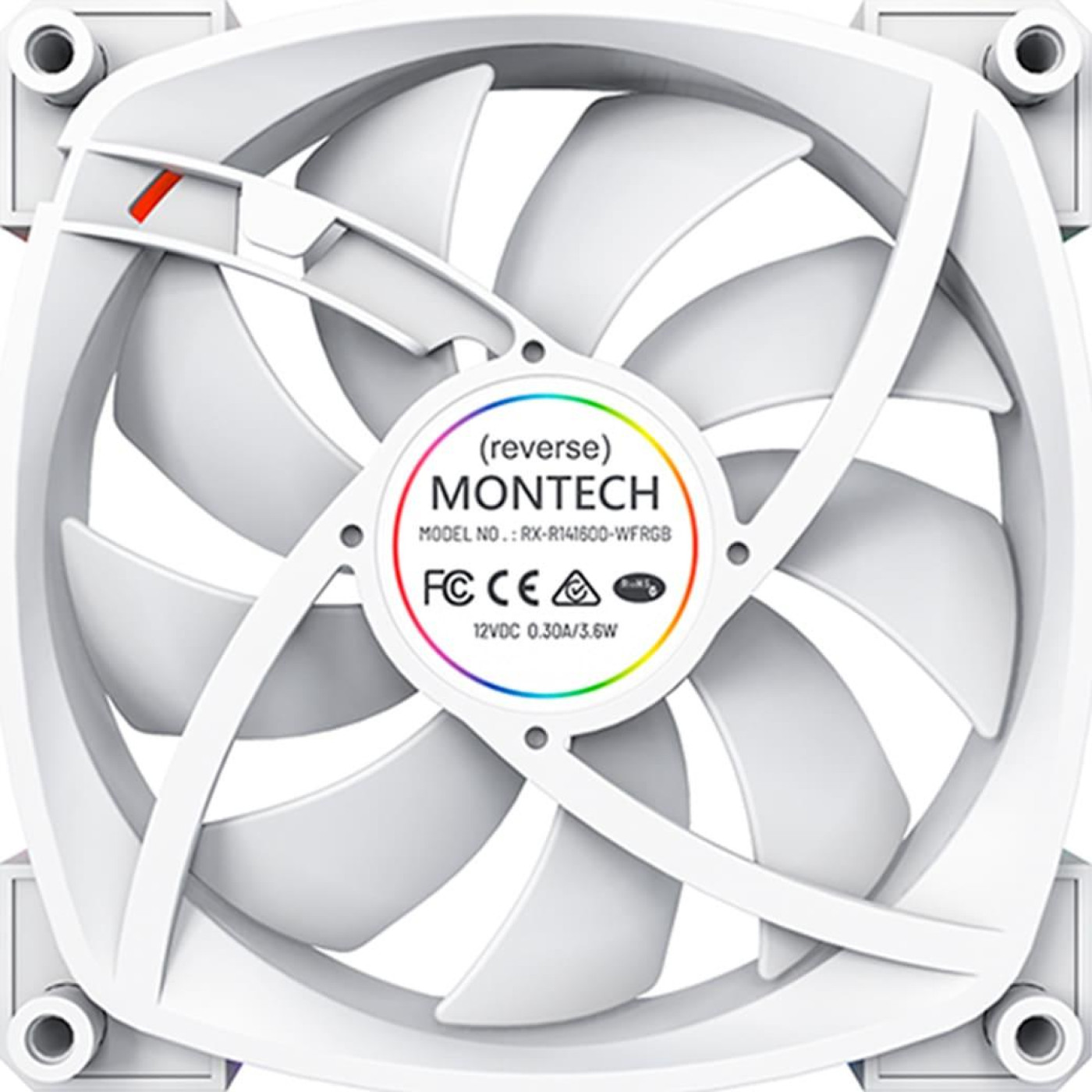 Вентилятор MONTECH 140MM RX140 Reverse PWM WHITE (RX140 PWM WHITE)