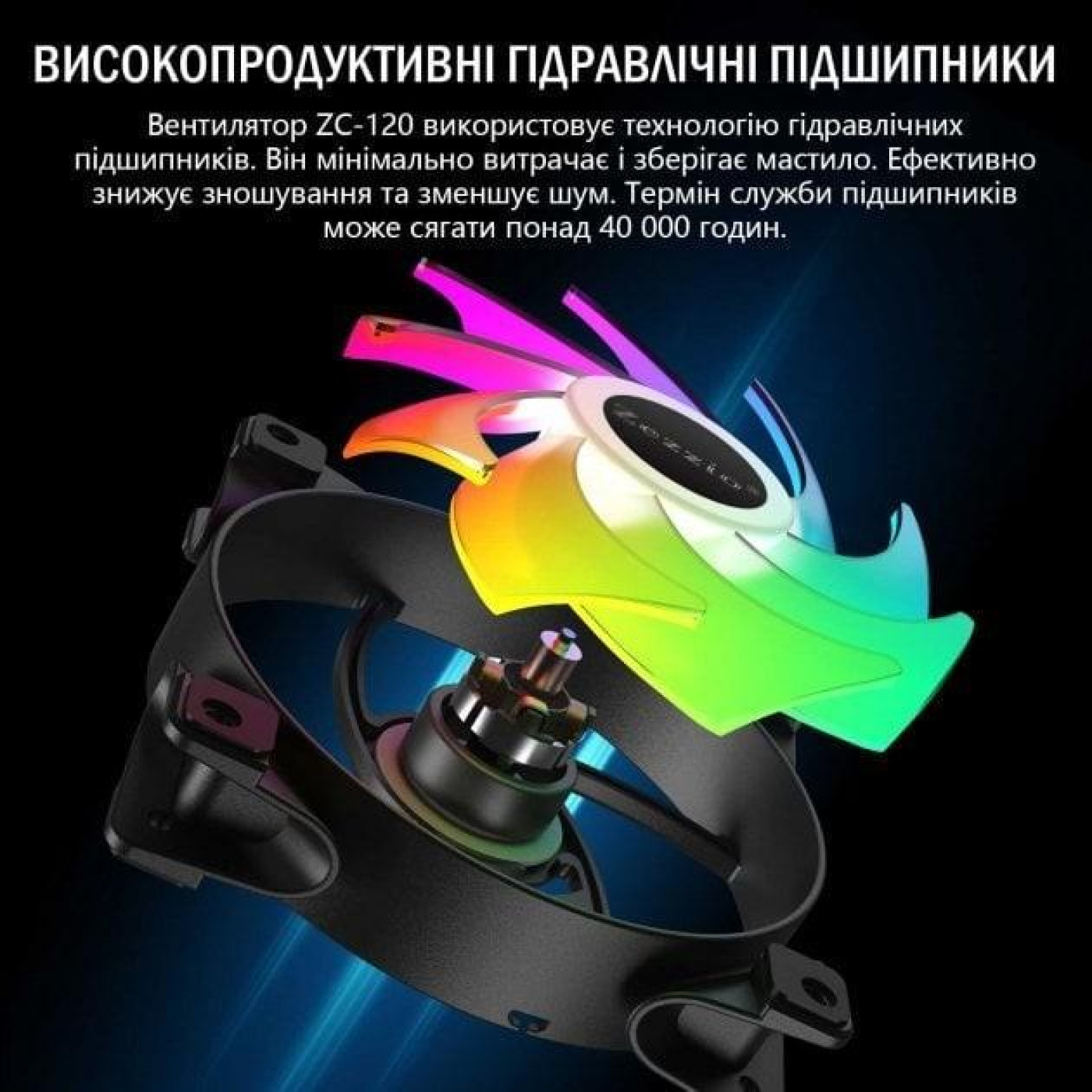 Комплект вентиляторов Zezzio ZC-120 SRGB 3 in 1 Kit (ZC-120 Colorful 3in1)