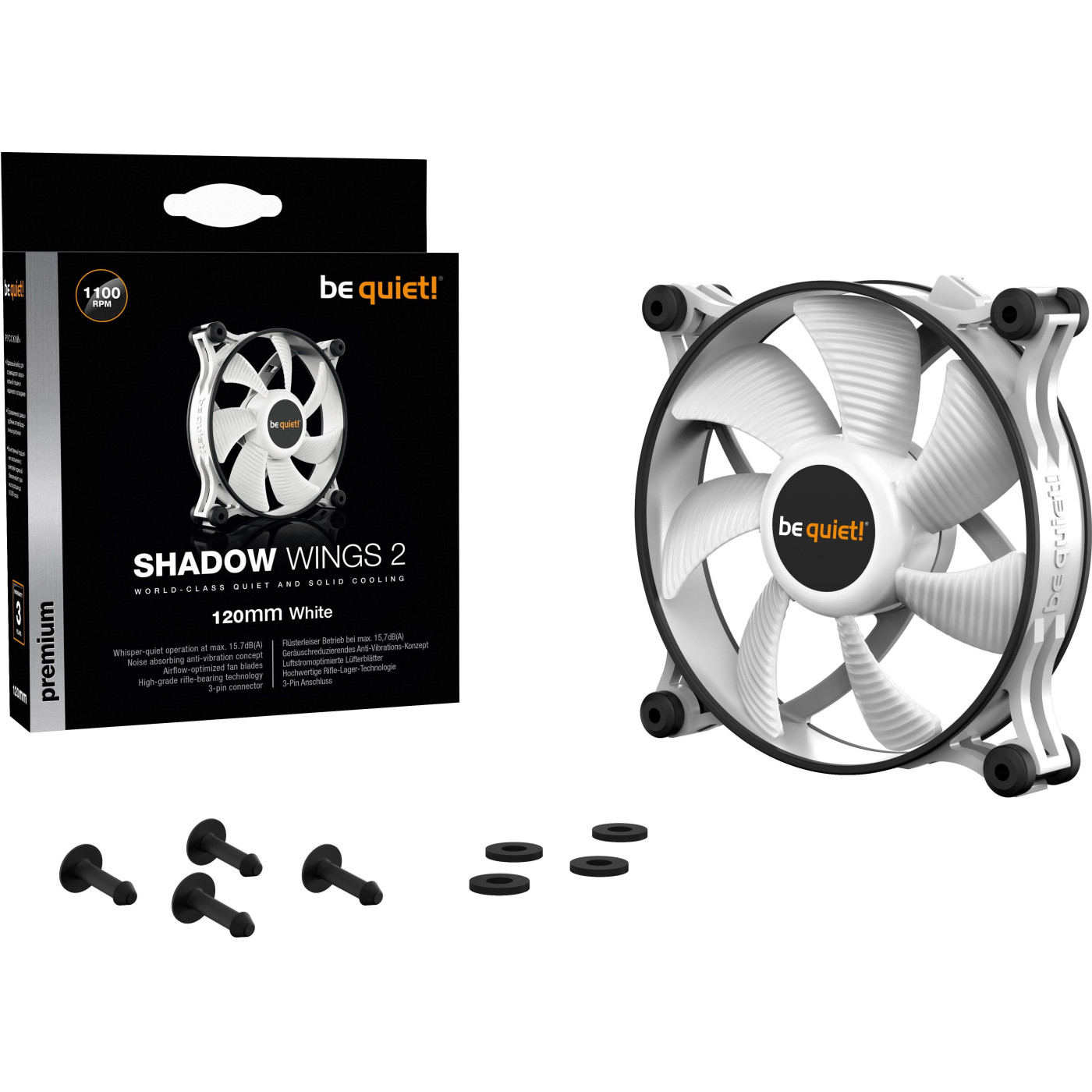 Вентилятор Be quiet! Shadow Wings 2 120mm White (BL088)