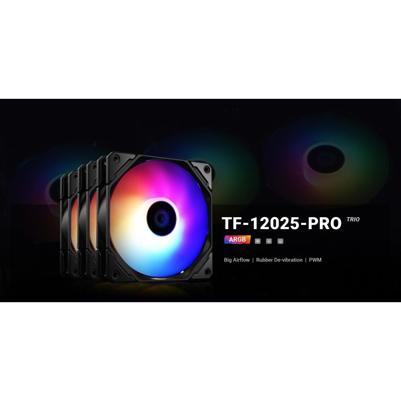 Вентилятор ID-Cooling TF-12025-PRO ARGB TRIO (TF-12025-PRO ARGB TRIO)