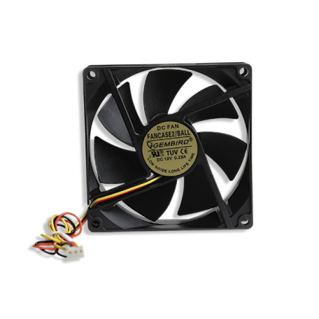 Вентилятор Gembird Cooler 90х90х25мм Ball 3pin (FANCASE2/BALL)
