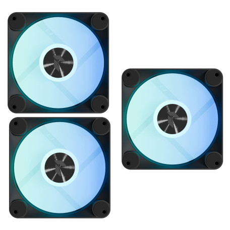 Комплект вентиляторів APNX FP1-R 120 ARGB Black - 3 Pack (APF3-PF11267.11)