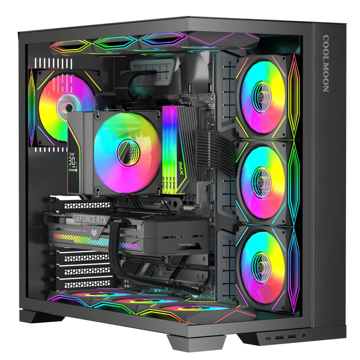 Вентилятор Coolmoon 120мм LY120-B Forward (LY120-B) Black