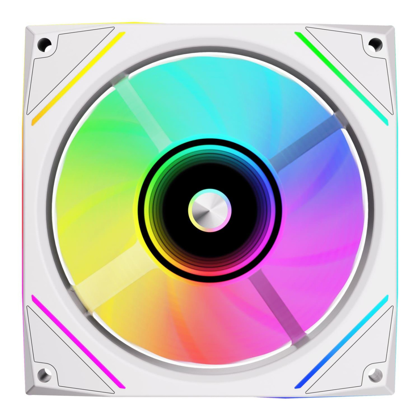 Вентилятор Coolmoon 120мм LY120-W Reverse White (LY120-WR)