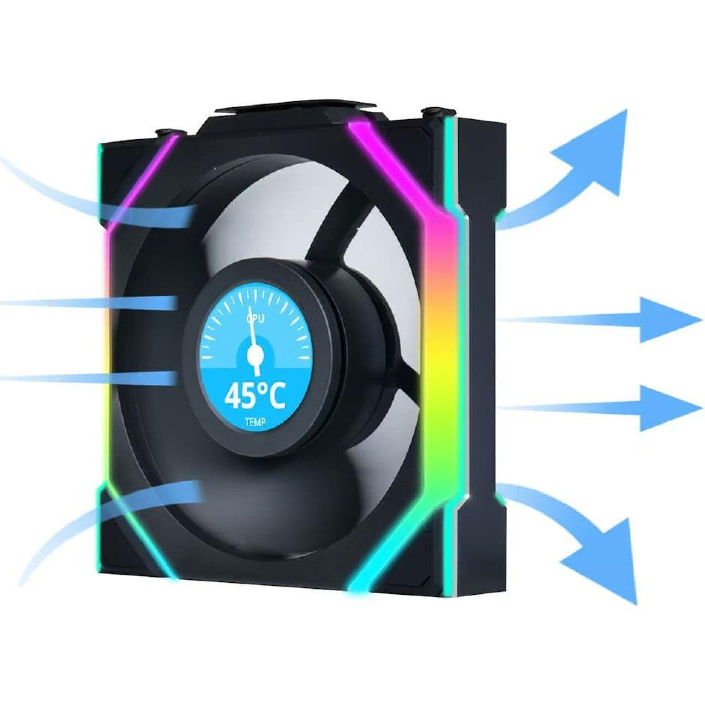 Вентилятор Lian Li UNI Fan SL WIRELESS LCD 120-1 (G99.12SLLCD1W1B.00) Black