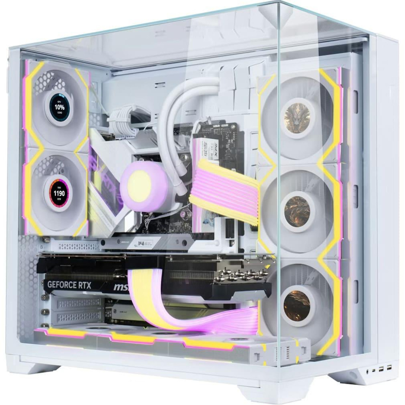 Вентилятор Lian Li UNI Fan SL WIRELESS LCD 120-1 (G99.12SLLCD1W1W.00) White