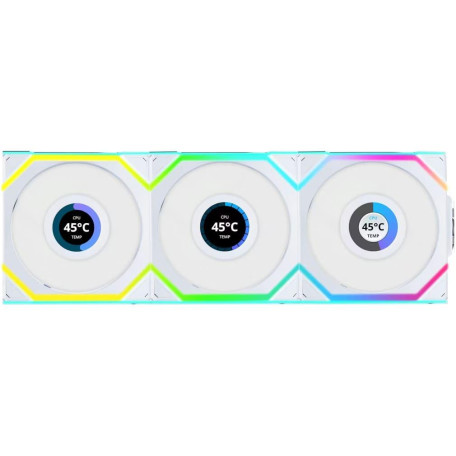 Комплект вентиляторів LIAN LI UNI Fan SL WIRELESS LCD 120-3 (G99.12SLLCD1W3W.00) White