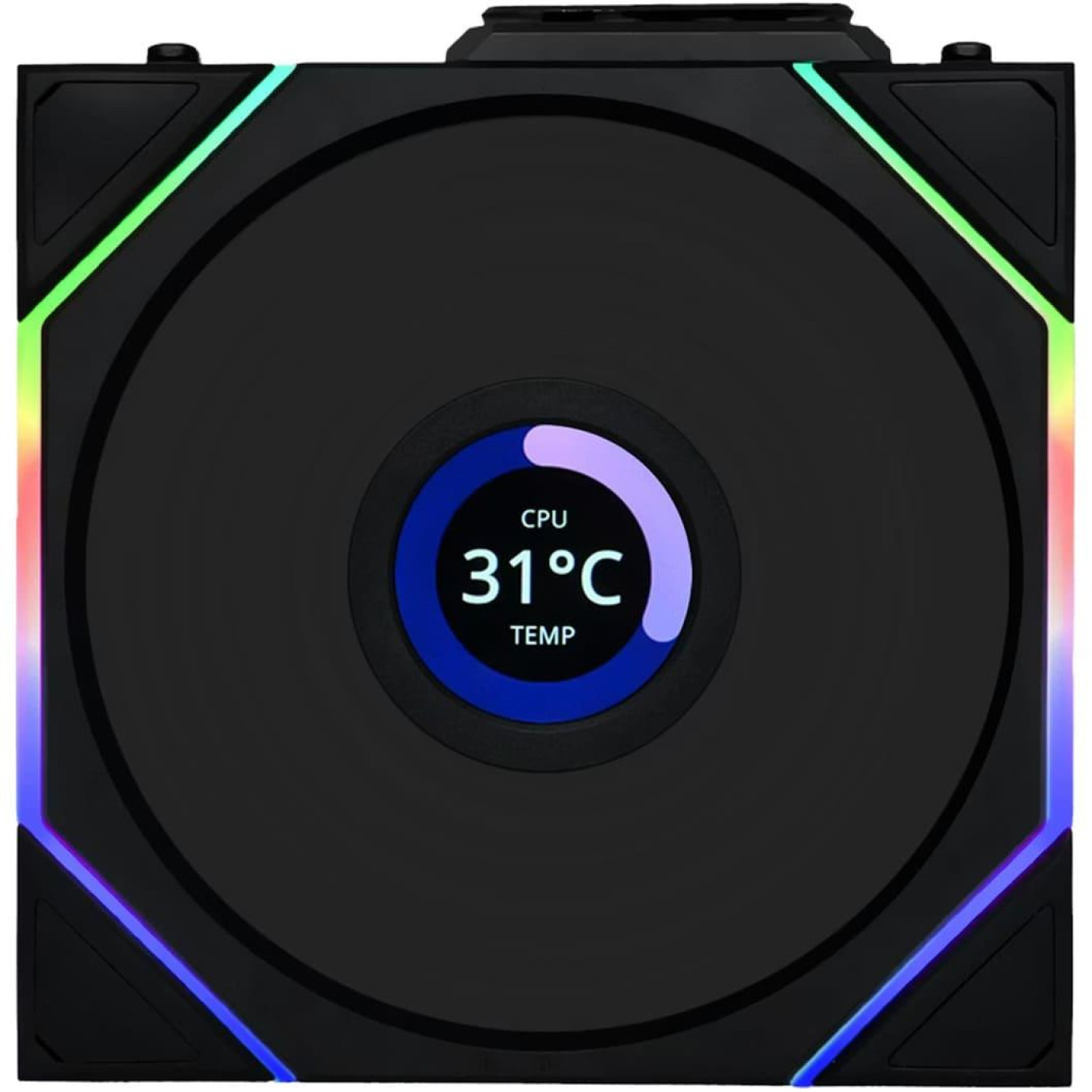 Комплект вентиляторів Lian Li UNI Fan TL WIRELESS LCD 120-3 (G99.12TLLCD1W3B.00) Black