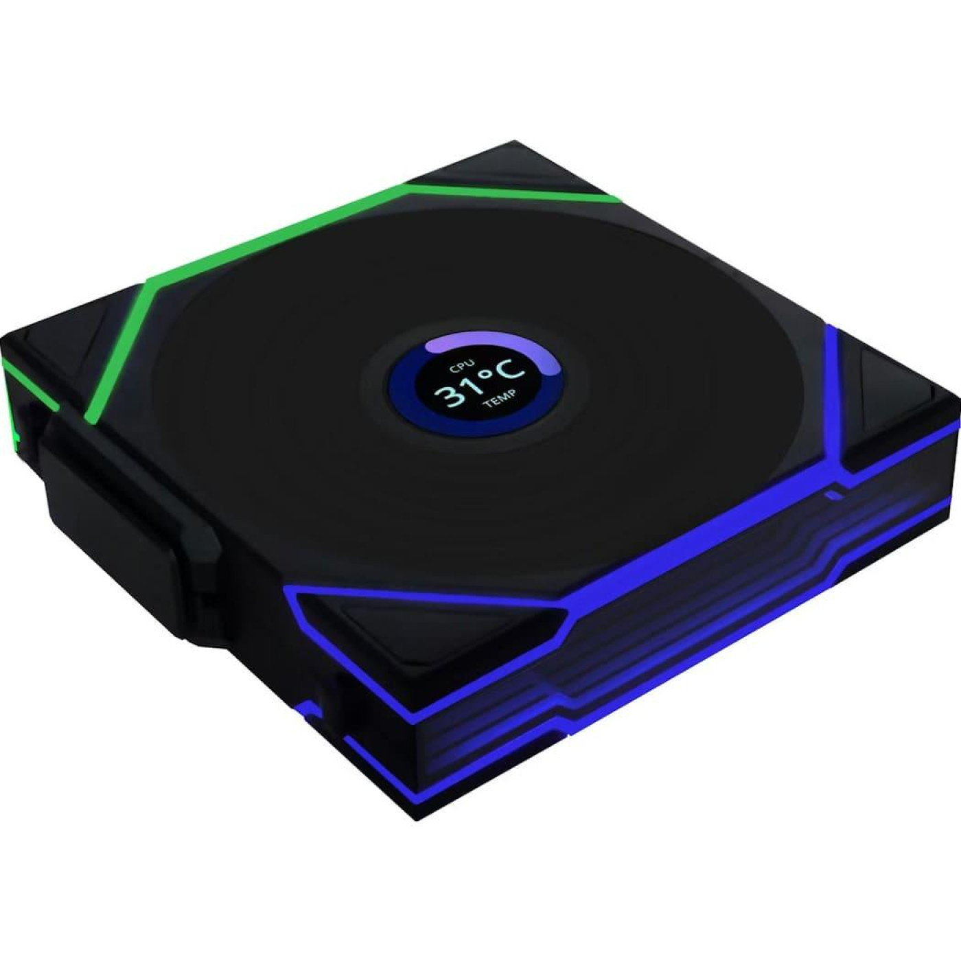 Комплект вентиляторів Lian Li UNI Fan TL WIRELESS LCD 120-3 (G99.12TLLCD1W3B.00) Black