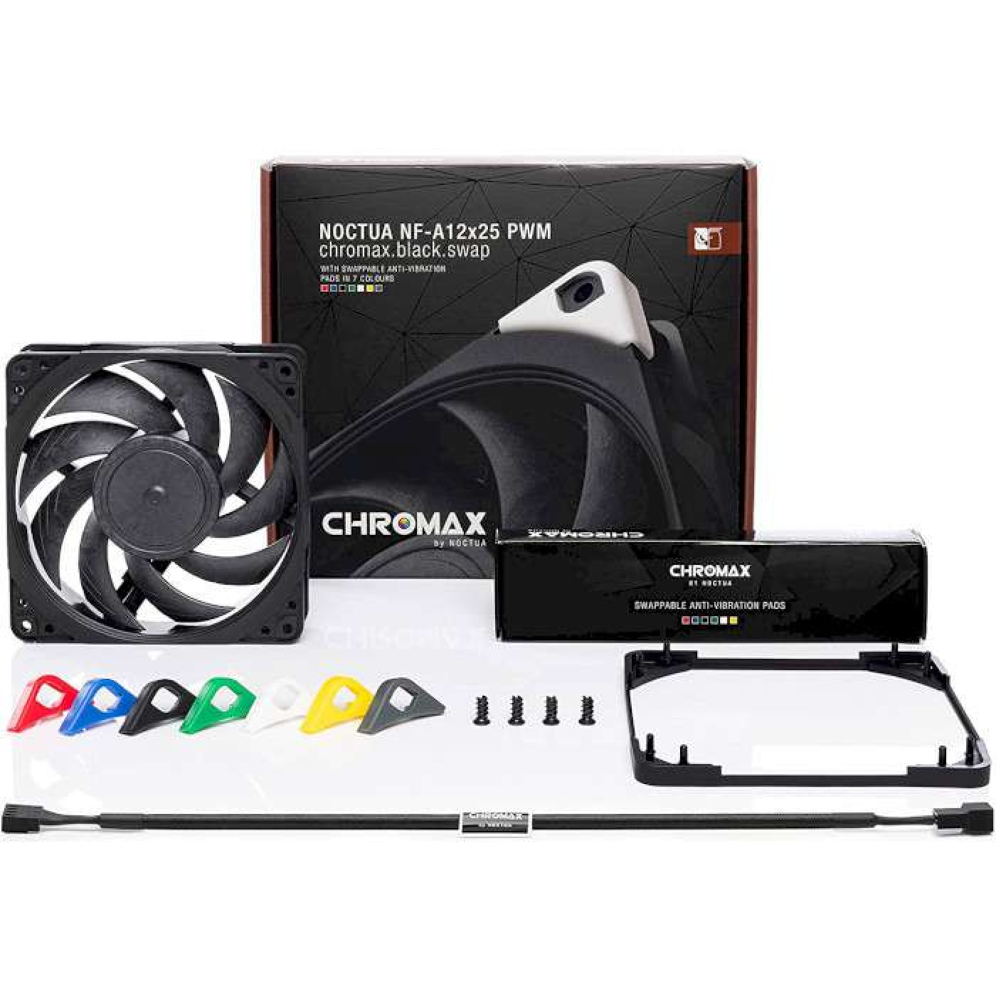 Вентилятор Noctua NF-A12x25 PWM CHROMAX. BLACK. SWAP (NF-A12x25 PWM CHROMAX. BLACK. SWAP)